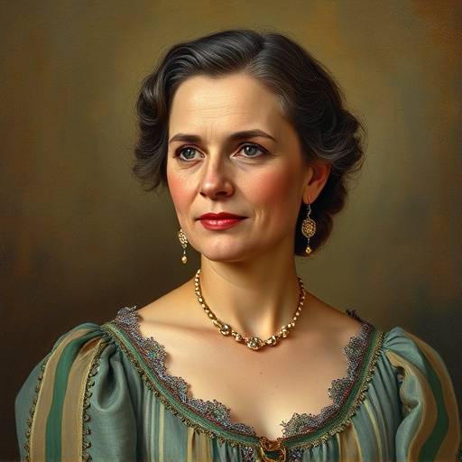 A photograph of Mrs. Eleanor Ainsworth, a descendant of an Aurora resident who recalled stories about the incident.