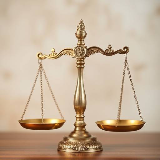Scales of justice representing legal terms and conditions